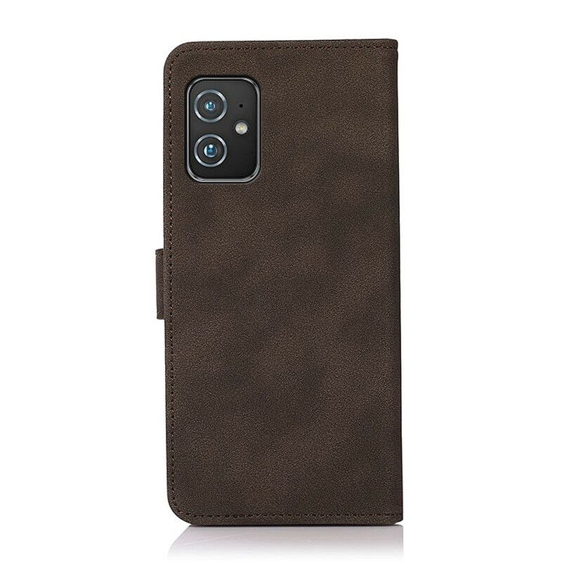 Fodral Asus Zenfone 8 Lädereffekt Mode Khazneh