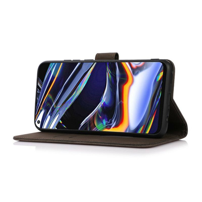Fodral Asus Zenfone 8 Lädereffekt Mode Khazneh