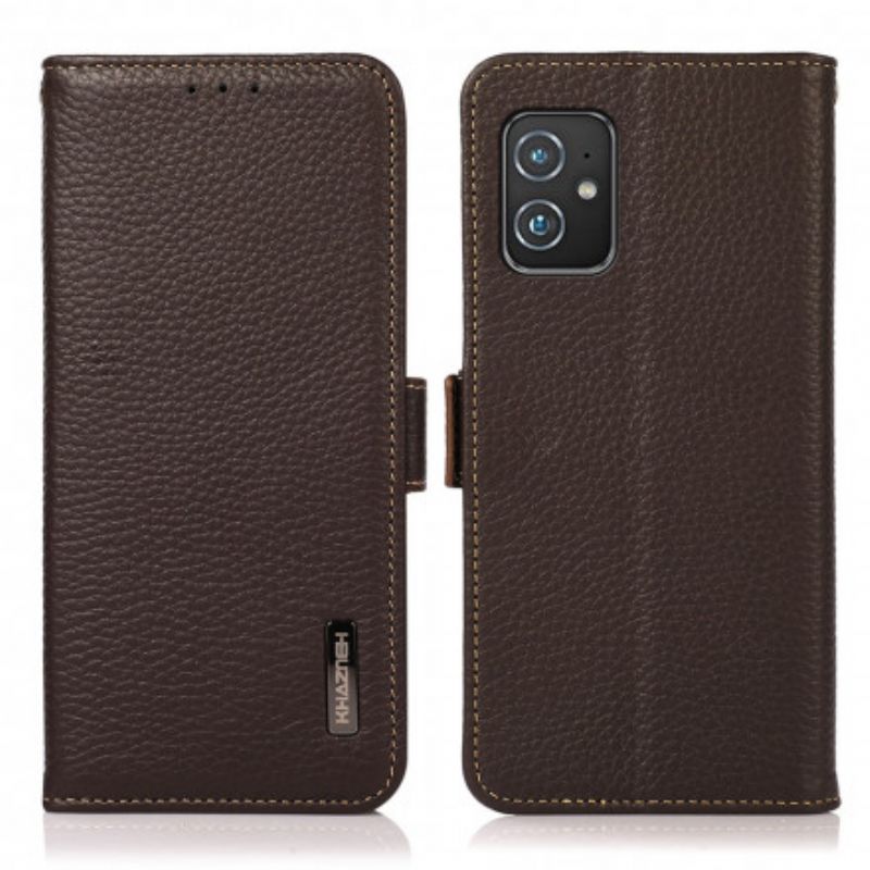 Fodral Asus Zenfone 8 Litchi Khazneh Läder