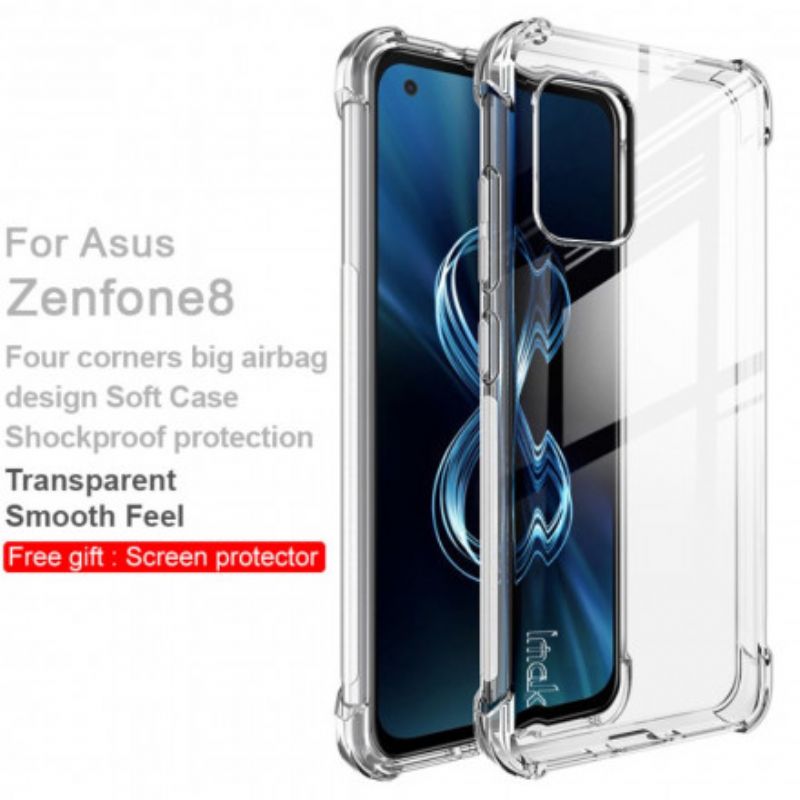 Skal Asus Zenfone 8 Telefonfodral Transparent Silky Imak