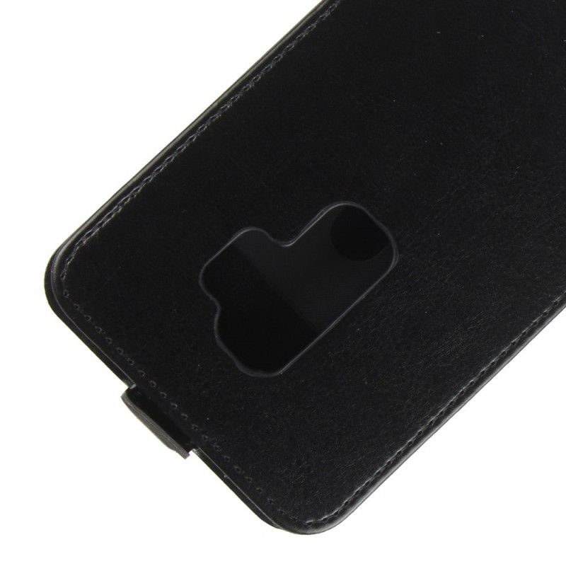 Fodral Samsung Galaxy S9 Plus Svart Vikbar Lädereffekt