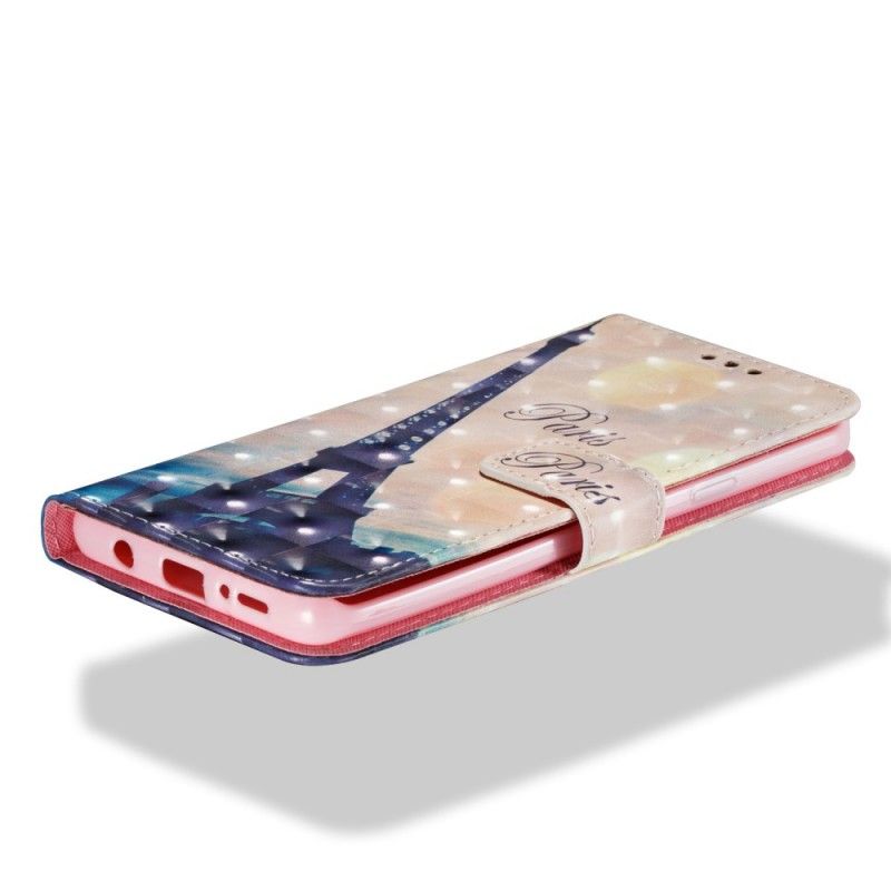 Läderfodral Samsung Galaxy S9 Plus Mobilskal Eiffeltornet I Skymningen