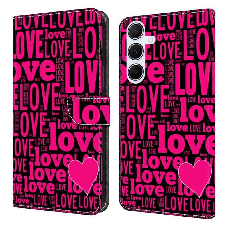 Läderfodral Samsung Galaxy A17 4g / 5g Telefonfodral Kärlek