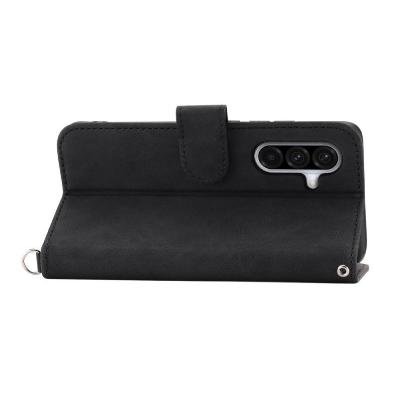 Läderfodral Samsung Galaxy A17 4g / 5g Telefonfodral Plånbok Med Spets Och Mockaeffekt