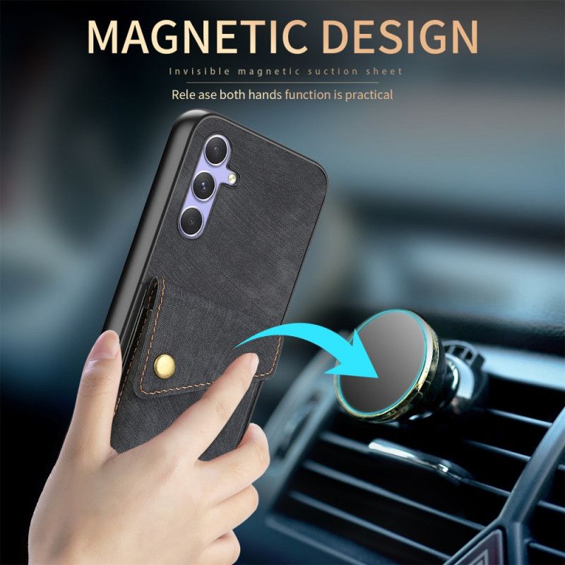 Skal Samsung Galaxy A17 4g / 5g Telefonfodral Mockaeffekt Med Korthållare Och Rem