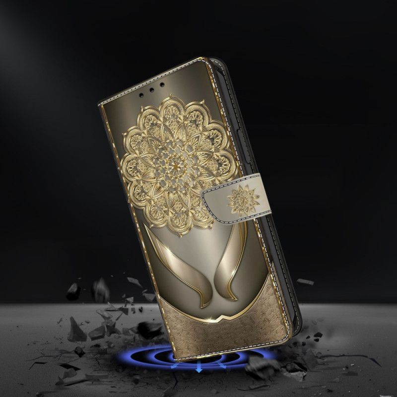 Skyddsfodral Samsung Galaxy A17 4g / 5g Guldblommigt Mönster