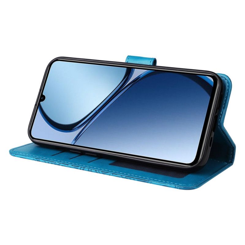 Läderskal Fodral Realme Note 60 Solrosmönster