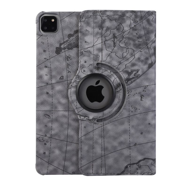 Case iPad Pro 11" (2018) (2020) Grå Världskartaserie