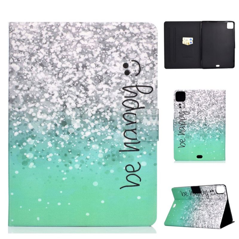 Läderfodral iPad Pro 11" (2018) (2020) Mobilskal Glitter Var Glad