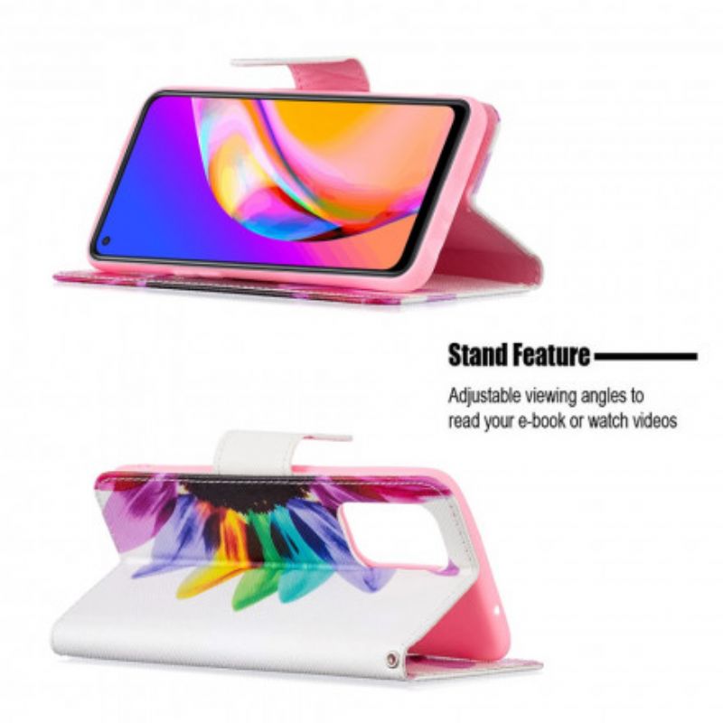 Fodral Oppo A94 5g Blommavattenfärg