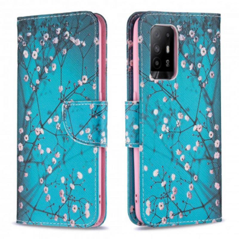 Folio-fodral Oppo A94 5g Blommande Grenar