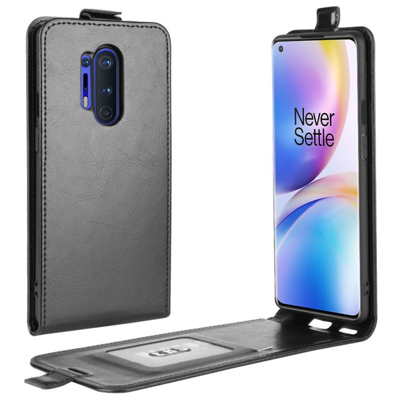 Läderfodral OnePlus 8 Pro Svart Mobilskal Vikbar