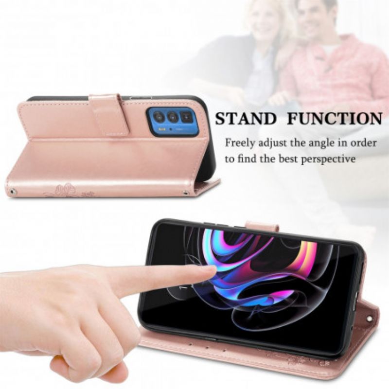 Fodral Motorola Edge 20 Pro Asiatiska Blommor