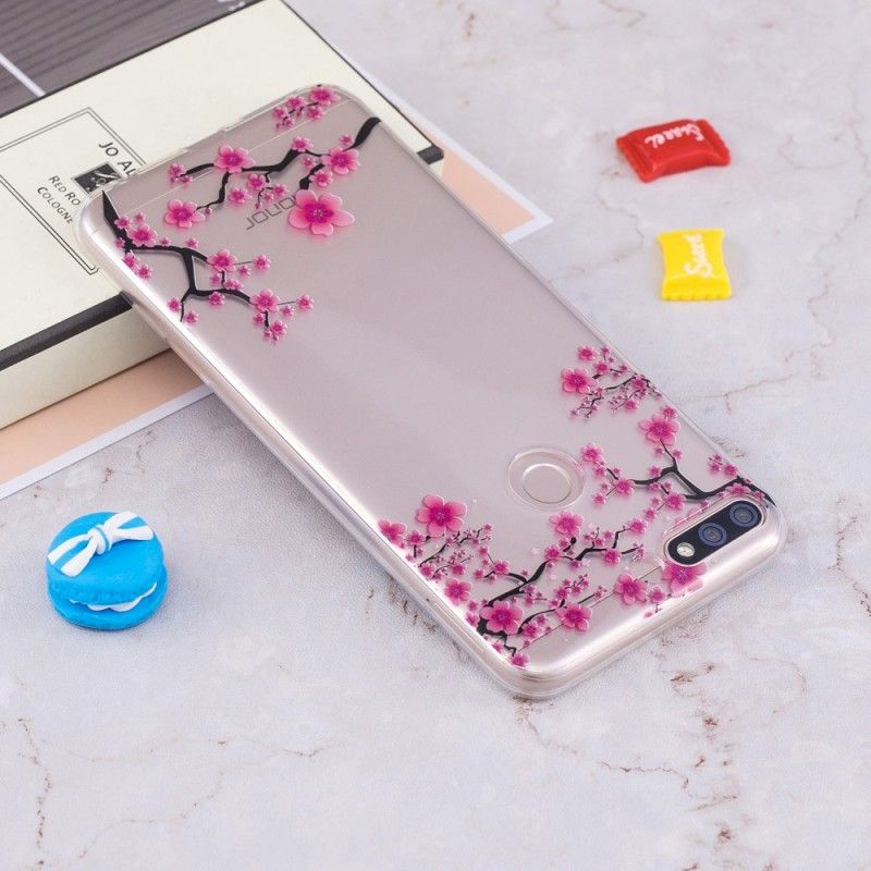 Skal för Honor 7C Transparent Blommande Träd