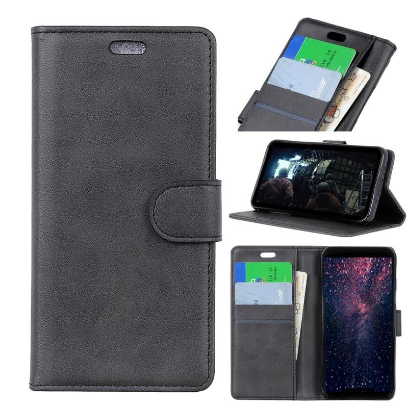 Fodral för Sony Xperia L3 Svart Retro Matt Lädereffekt