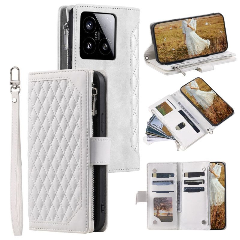 Fodral Xiaomi 15 Quiltad Plånbok