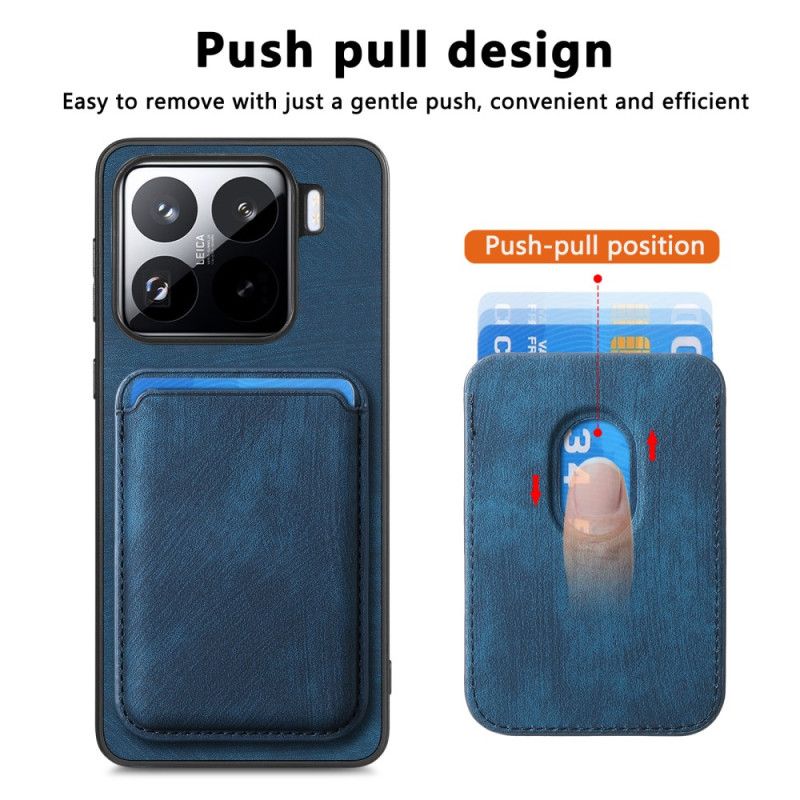 Fodral Xiaomi 15 Retro Med Avtagbar Korthållare