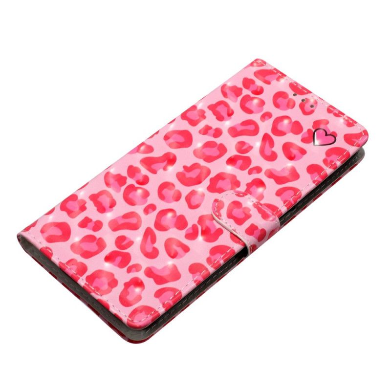 Fodral Xiaomi 15 Rosa Leopardmönster 3d