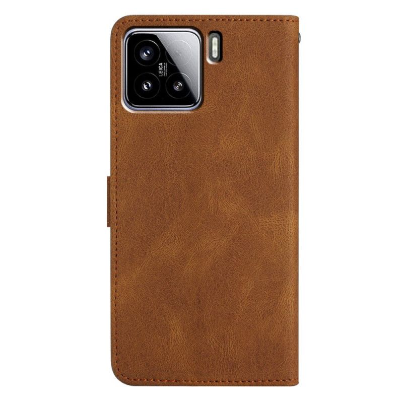 Läderfodral Xiaomi 15 Telefonfodral Linjer