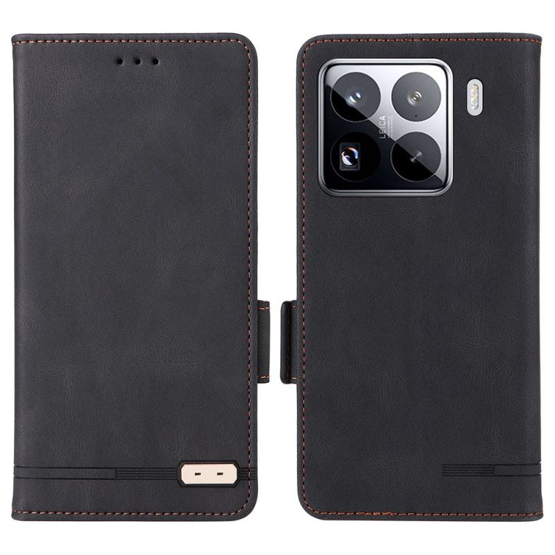 Läderfodral Xiaomi 15 Telefonfodral Plånbok Med Metallisk Dekoration