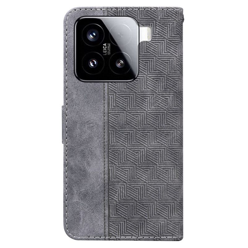 Läderfodral Xiaomi 15 Telefonfodral Vävd Design