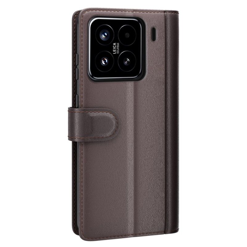 Läderskal Fodral Xiaomi 15 Äkta Läder