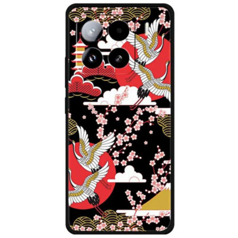 Skal Xiaomi 15 Telefonfodral Fyra Tranor I Flykt