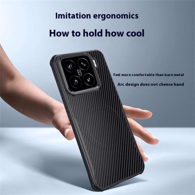 Skal Xiaomi 15 Telefonfodral Magsafe-kompatibel Kolfiber