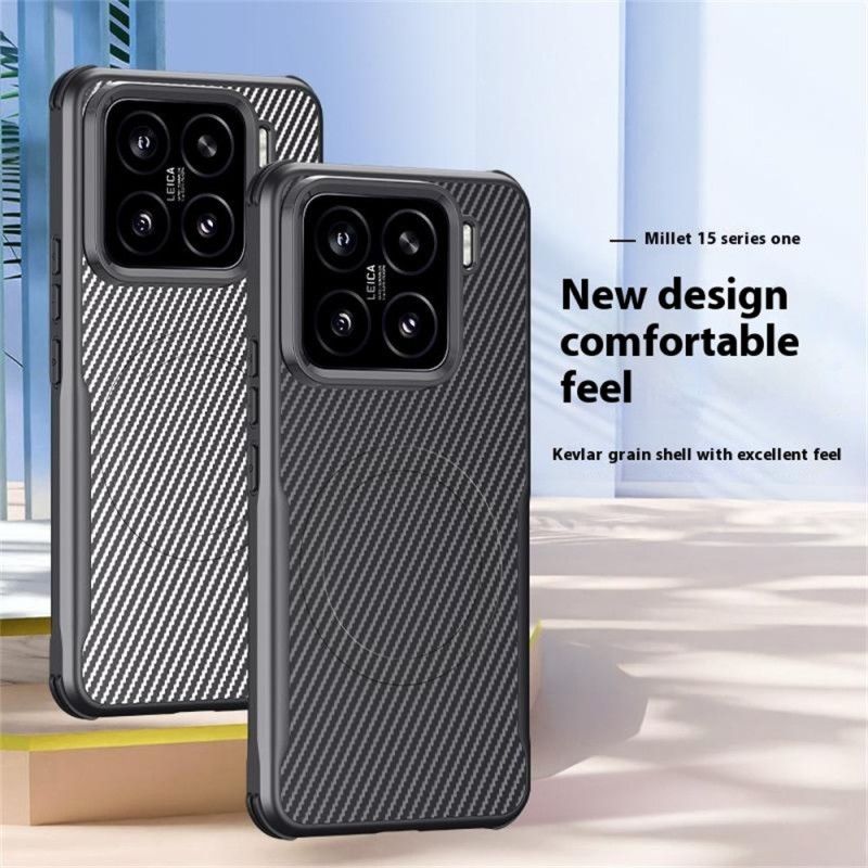 Skal Xiaomi 15 Telefonfodral Magsafe-kompatibel Kolfiber