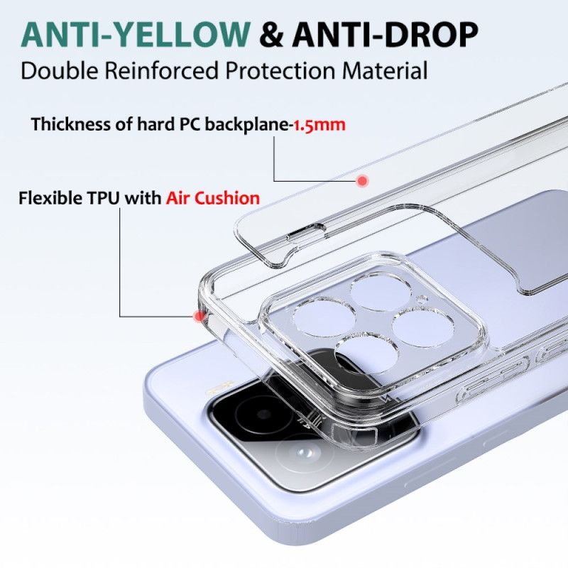Skal Xiaomi 15 Telefonfodral Stötsäkert Genomskinligt