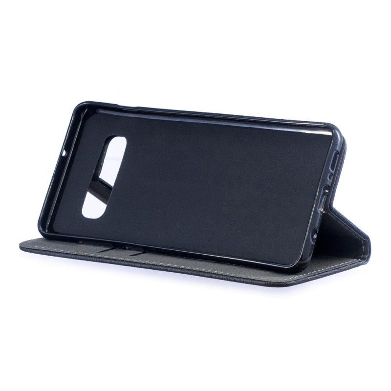 Folio-fodral Samsung Galaxy S10 Plus Mobilskal Träeffekt