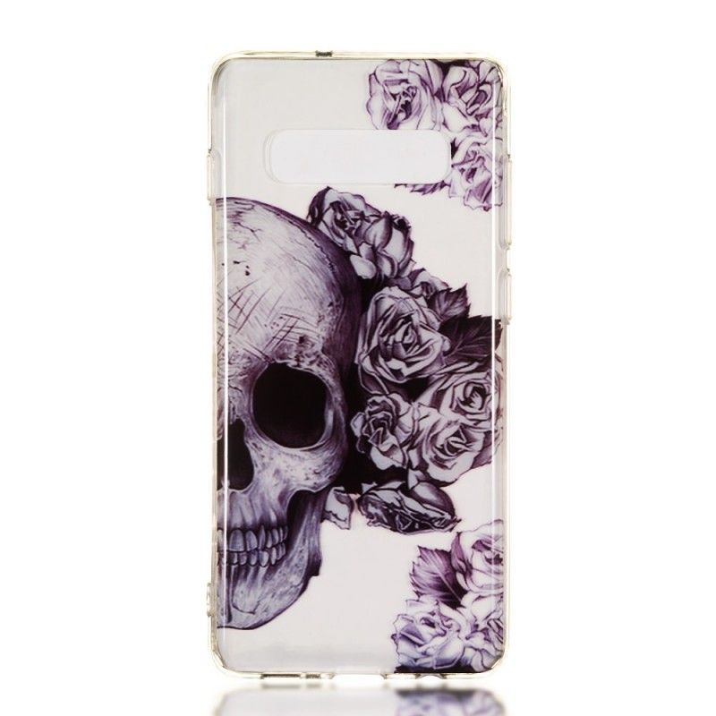Skal för Samsung Galaxy S10 Plus Blommig Skalle