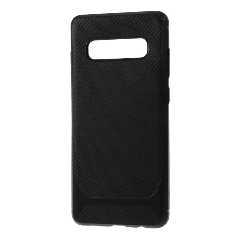 Skal Samsung Galaxy S10 Plus Svart Enkel Flexibel Kolfiber
