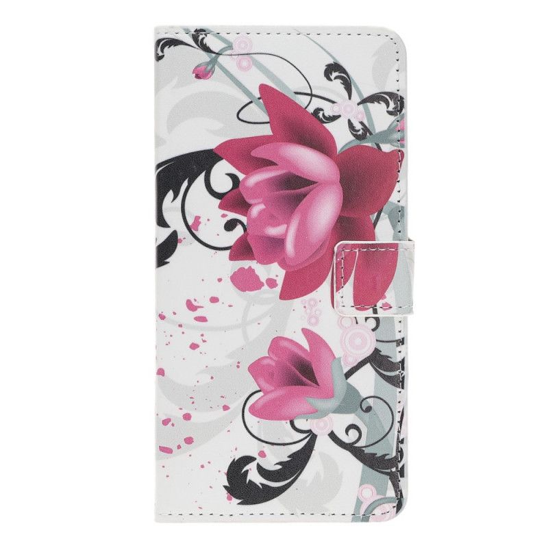 Skyddsfodral Huawei P Smart S Magenta Tropiska Blommor