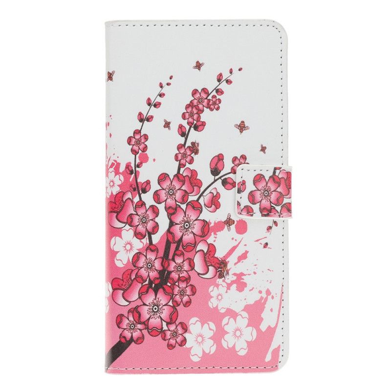 Skyddsfodral Huawei P Smart S Magenta Tropiska Blommor
