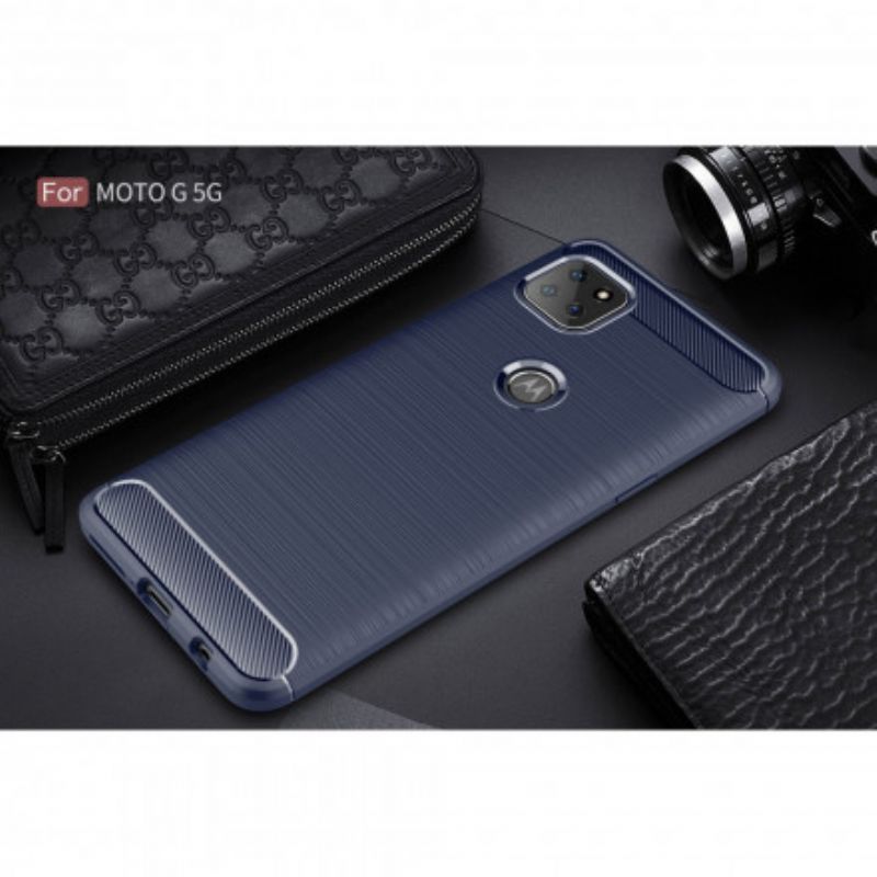 Skal Moto G 5g Borstad Kolfiber