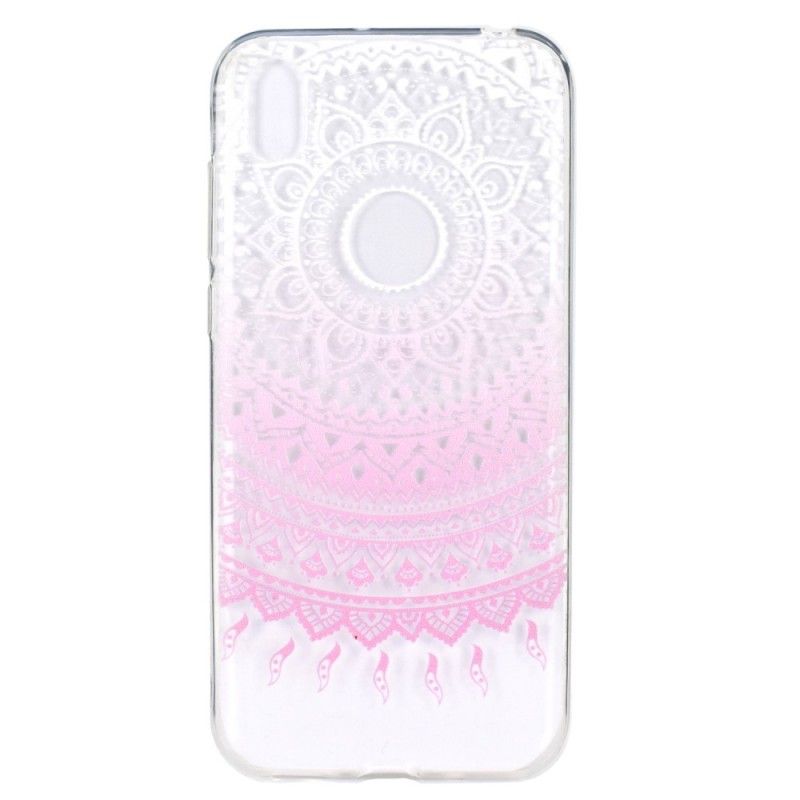 Skal för Huawei Y5 2019 Rose Transparent Färgglad Mandala