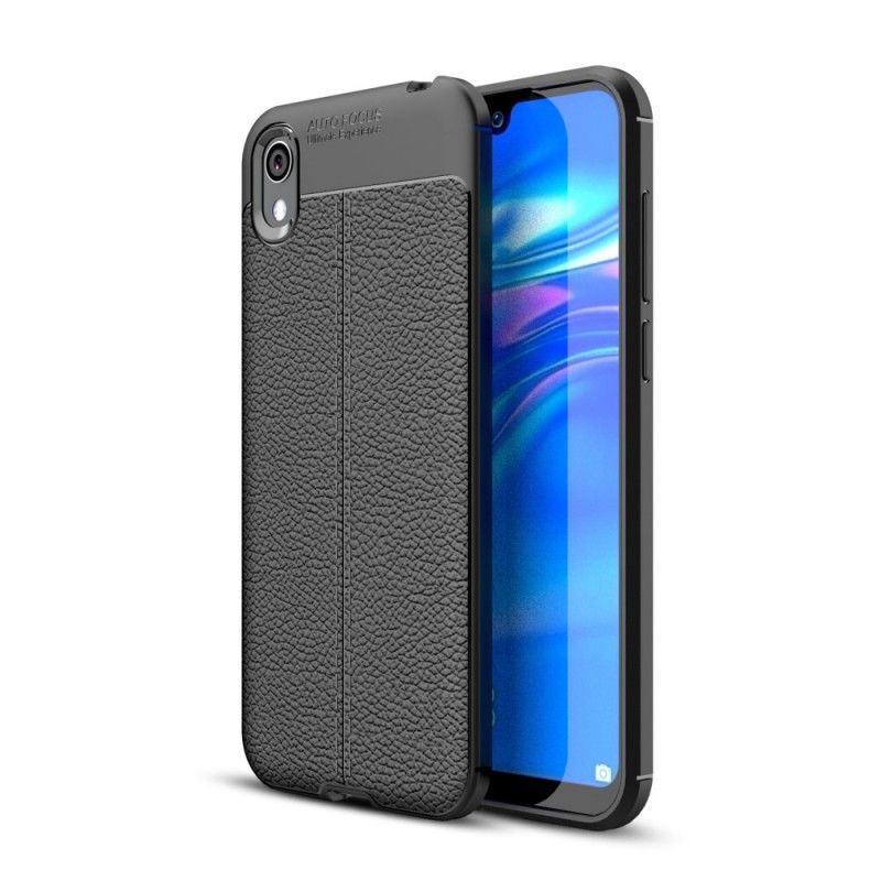 Skal för Huawei Y5 2019 Svart Dubbel Linjelychee-Effekt