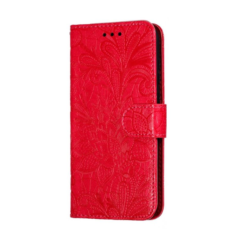 Läderfodral Honor 8S Lila Tribal Thong Blommor