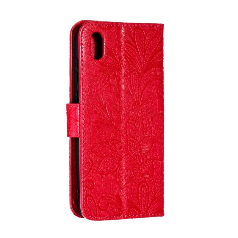 Läderfodral Honor 8S Lila Tribal Thong Blommor