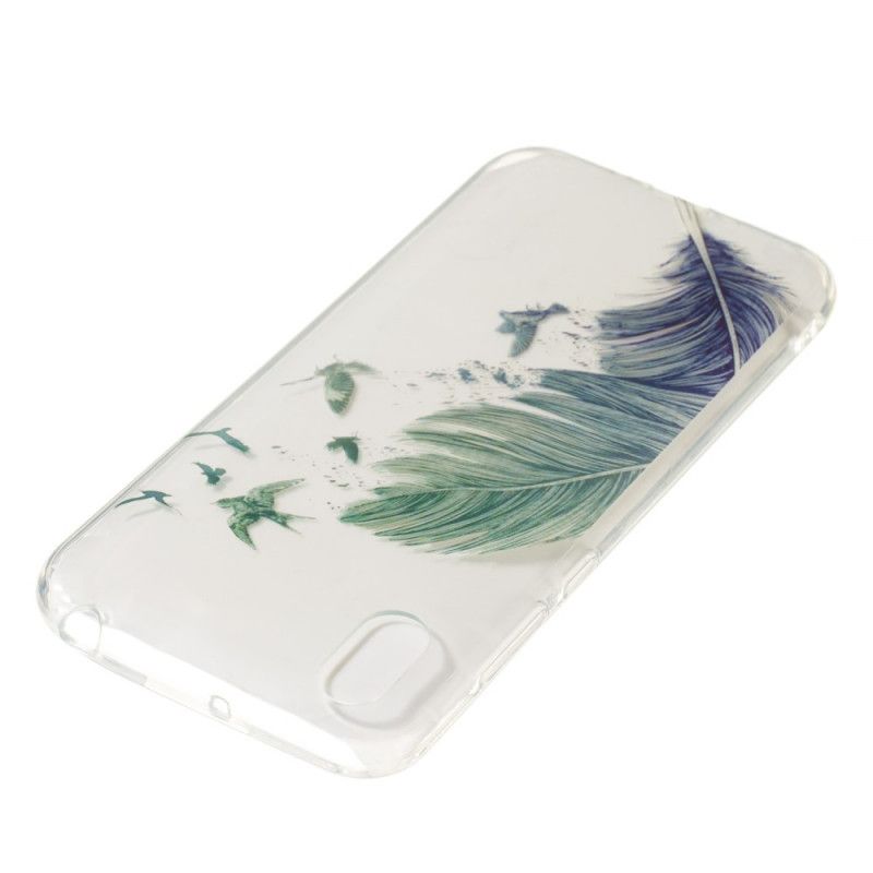 Skal för Honor 8S Transparent Färgad Fjäder