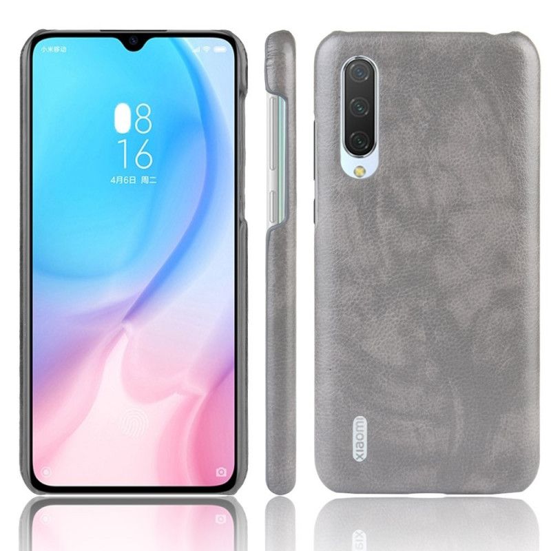 Skal för Xiaomi Mi 9 Lite Svart Lychee Imiterat Läder