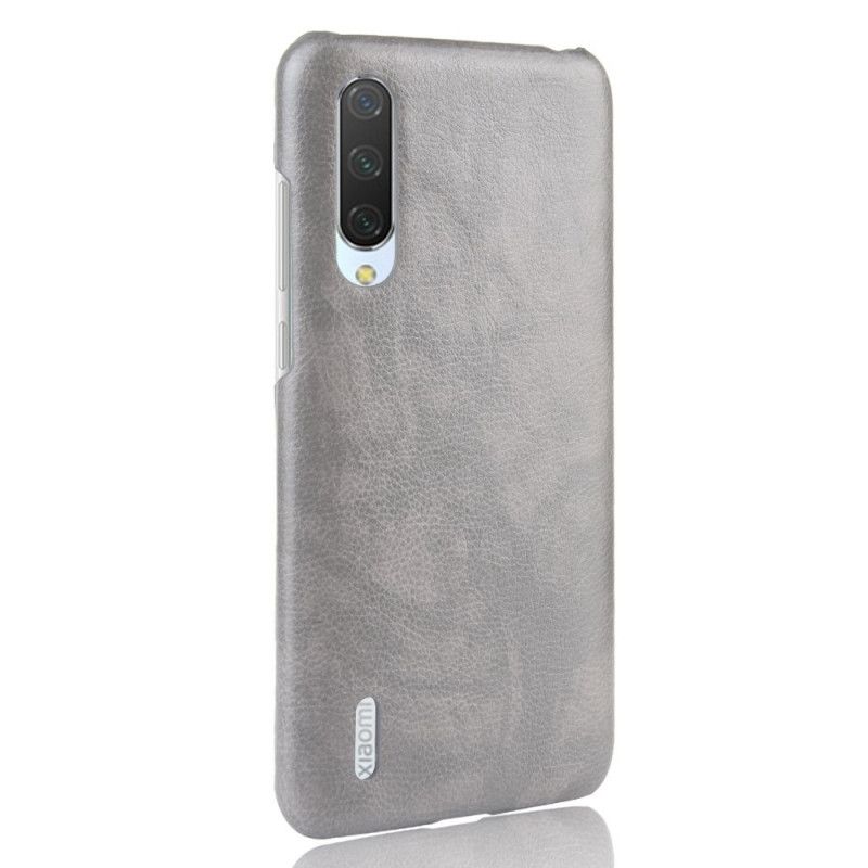 Skal för Xiaomi Mi 9 Lite Svart Lychee Imiterat Läder