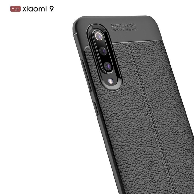 Skal för Xiaomi Mi 9 Svart Dubbelt Linjär Effekt