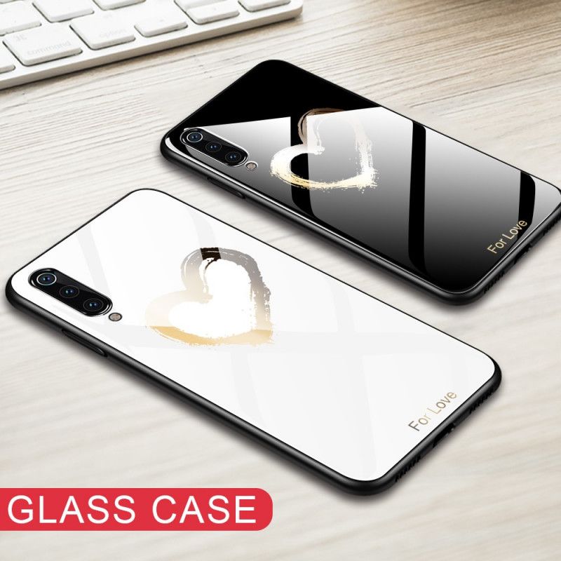 Skal för Xiaomi Mi 9 Svart Hjärta Av Guld För Kärlek