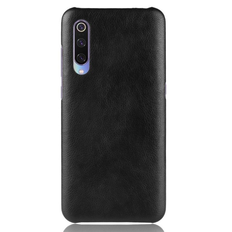 Skal Xiaomi Mi 9 Svart Lychee-Lädereffekt