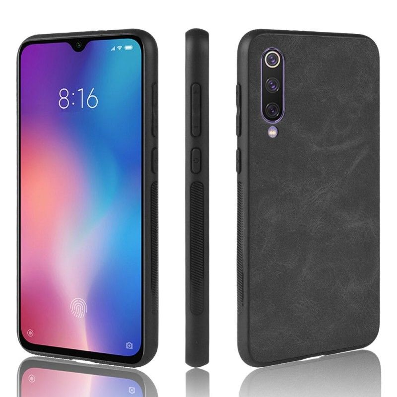 Skal Xiaomi Mi 9 Svart Mobilskal Vintage-Lädereffekt