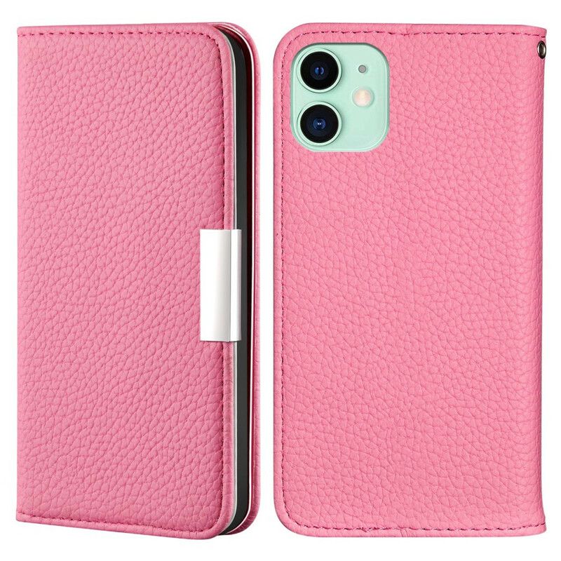 Folio-fodral iPhone 13 Mini Litchi Ultra Chic Konstläder