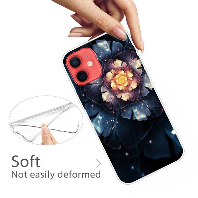 Skal För iPhone 13 Mini Flexibla Blommor