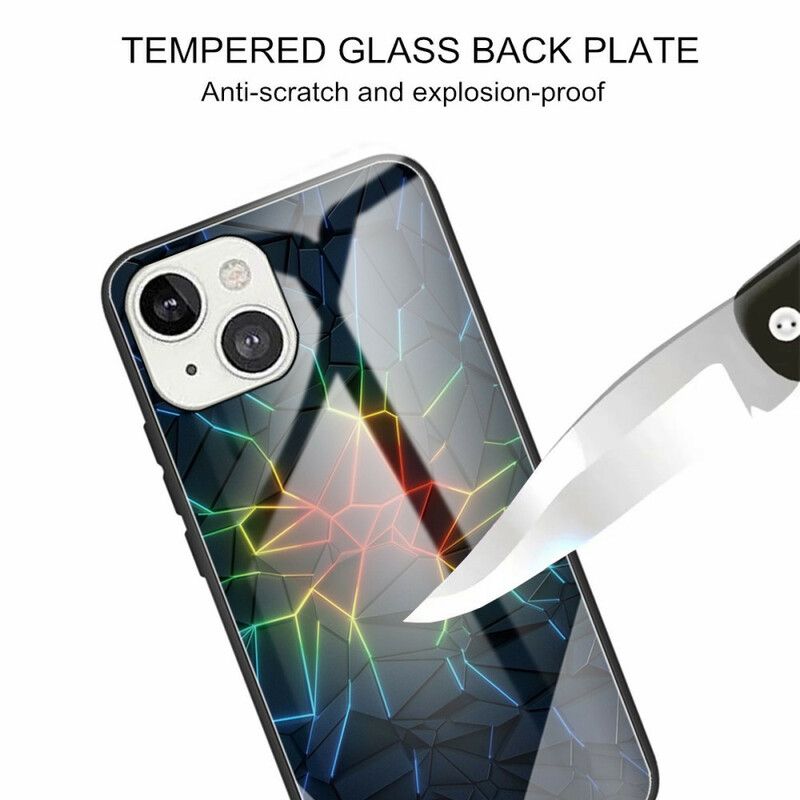 Skal iPhone 13 Mini Geometri Av Härdat Glas